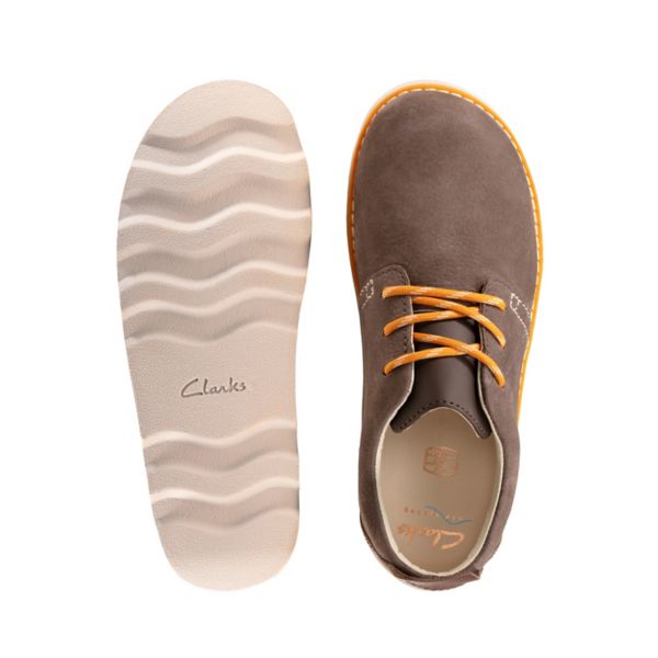Clarks Boys Crown Park Kid Casual Shoes Brown | CA-5247618